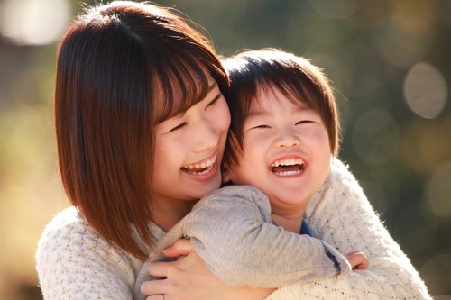 親子の笑顔
